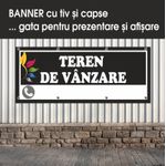 Carti si Birotica - Papetarie - Afise si stickere - Banner MEDIA, Teren de vanzare model 1, 300 x 120 cm - Infinity.ro