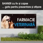 Carti si Birotica - Papetarie - Afise si stickere - Banner MEDIA, Farmacie veterinara model 1, 250 x 100 cm - Infinity.ro
