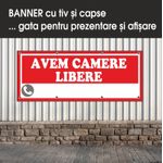 Carti si Birotica - Papetarie - Afise si stickere - Banner MEDIA, Avem camere libere model 2, 250 x 100 cm - Infinity.ro