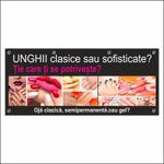 Carti si Birotica - Papetarie - Afise si stickere - Banner MEDIA, Salon unghii model 2, 150 x 60 cm - Infinity.ro