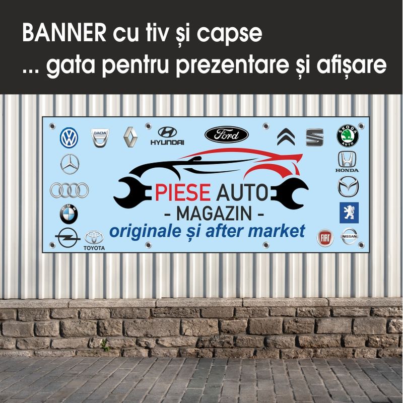 Carti si Birotica - Papetarie - Afise si stickere - Banner MEDIA, Piese auto model 1, 200 x 80 cm - Infinity.ro
