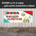 Carti si Birotica - Papetarie - Afise si stickere - Banner MEDIA, Magazin alimentar model 2, 150 x 60 cm - Infinity.ro