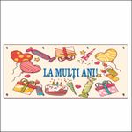 Carti si Birotica - Papetarie - Afise si stickere - Banner MEDIA, La multi ani model 2, 200 x 80 cm - Infinity.ro