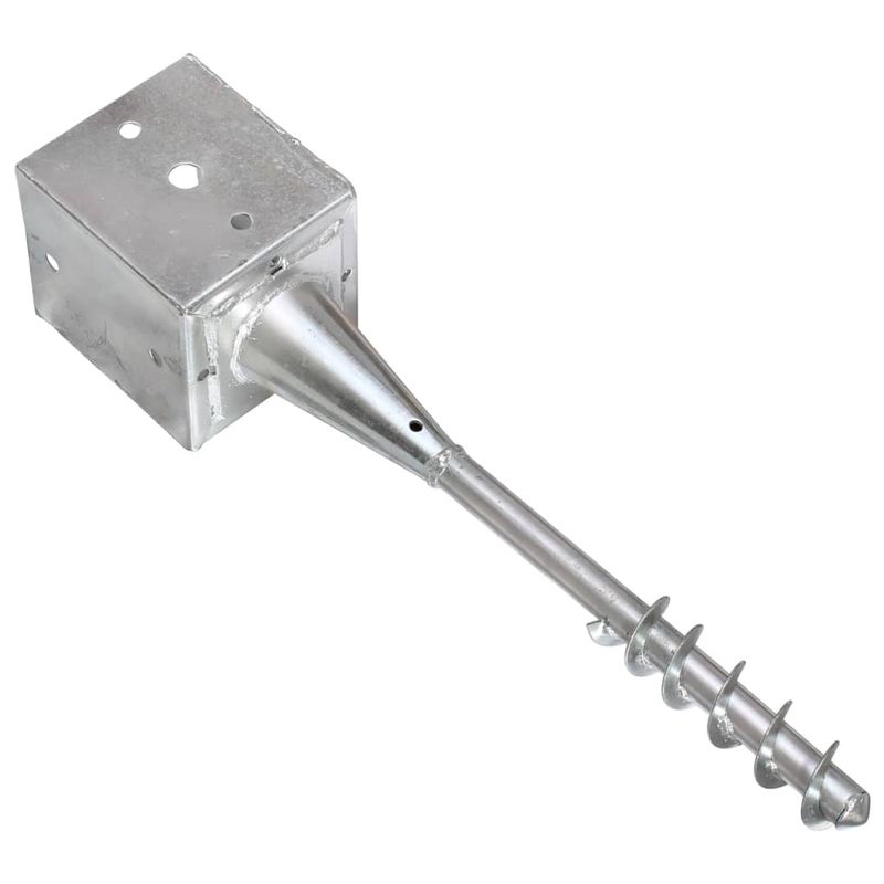 Casa si Gradina - Gradinarit si plante - Unelte gradinarit - Accesorii pentru unelte gradinarit - Tarusi de sol, 6 buc., argintiu, 12x12x56 cm, otel galvanizat - Infinity.ro