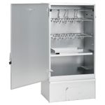 Casa si Gradina - Gradina si terasa - Gratare si accesorii - Gratare de gradina - Afumatoare cuptor/gratar, generator fum rece, otel galvanizat, mărime 44.5x29x83 cm (27x27x4.5 cm), model fără fereastră - Infinity.ro