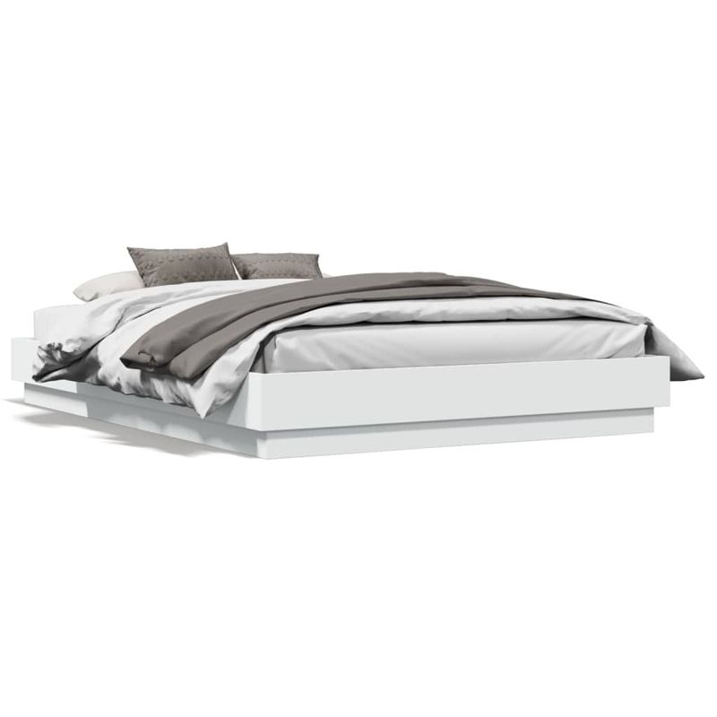 Casa si Gradina - Mobilier - Paturi si accesorii - Paturi - Cadru de pat, alb, 120x190 cm, lemn prelucrat - Infinity.ro