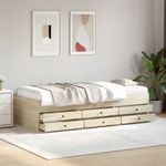 Casa si Gradina - Mobilier - Paturi si accesorii - Paturi - Cadru pat cu sertare, stejar sonoma, 90x200 cm, lemn prelucrat - Infinity.ro