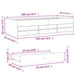 Casa si Gradina - Mobilier - Paturi si accesorii - Paturi - Cadru pat cu sertare, stejar sonoma, 90x200 cm, lemn prelucrat - Infinity.ro