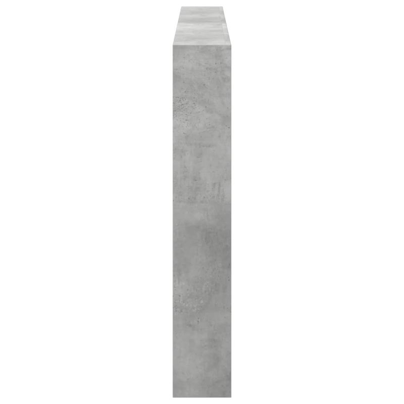 Casa si Gradina - Mobilier - Paturi si accesorii - Accesorii paturi - Tablie de pat cu dulap si LED, gri beton, 180x17x102 cm - Infinity.ro