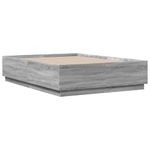 Casa si Gradina - Mobilier - Paturi si accesorii - Paturi - Cadru de pat cu LED, gri sonoma, 135x190 cm, lemn prelucrat - Infinity.ro