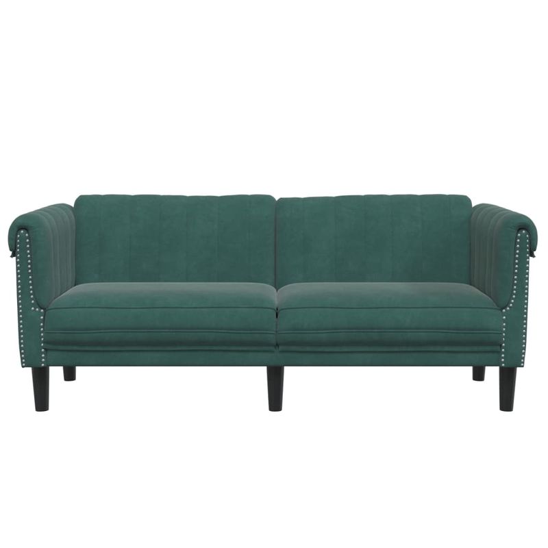 Casa si Gradina - Mobilier - Canapele si coltare - Canapele - Canapea cu 2 locuri, verde inchis, catifea - Infinity.ro