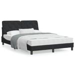 Casa si Gradina - Mobilier - Paturi si accesorii - Paturi - Cadru de pat cu tablie, negru, 140x200 cm, catifea - Infinity.ro