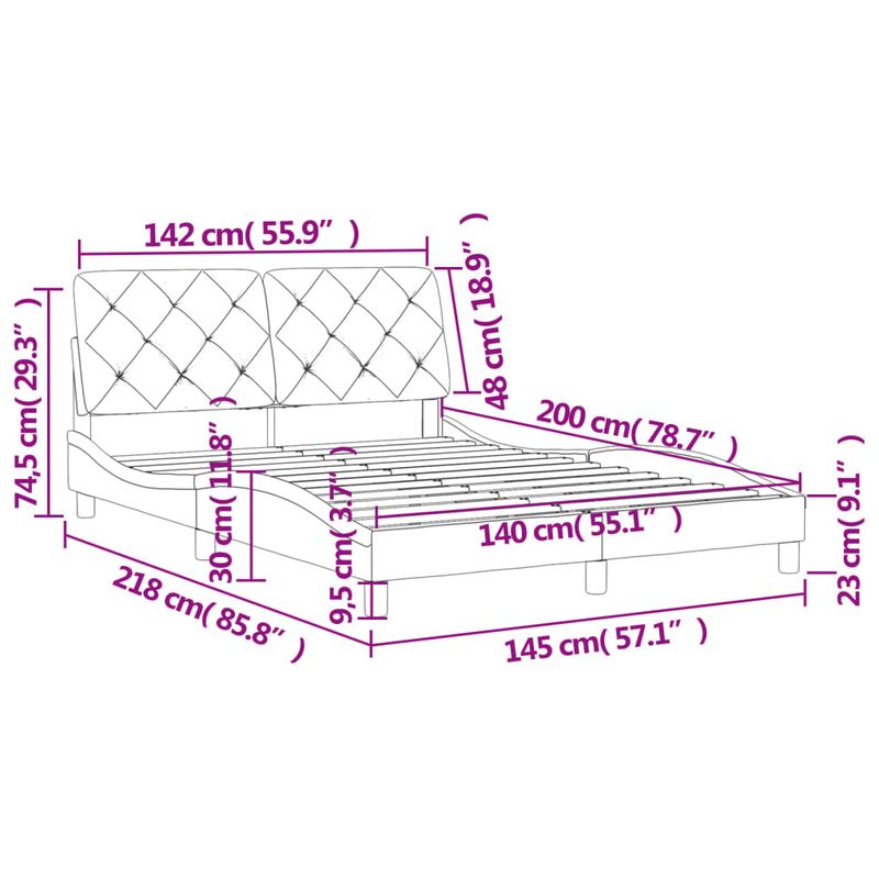 Casa si Gradina - Mobilier - Paturi si accesorii - Paturi - Cadru de pat cu tablie, negru, 140x200 cm, catifea - Infinity.ro