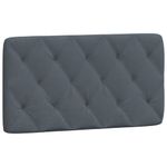 Casa si Gradina - Mobilier - Paturi si accesorii - Paturi - Cadru de pat cu tablie, gri inchis, 100x200 cm, catifea - Infinity.ro
