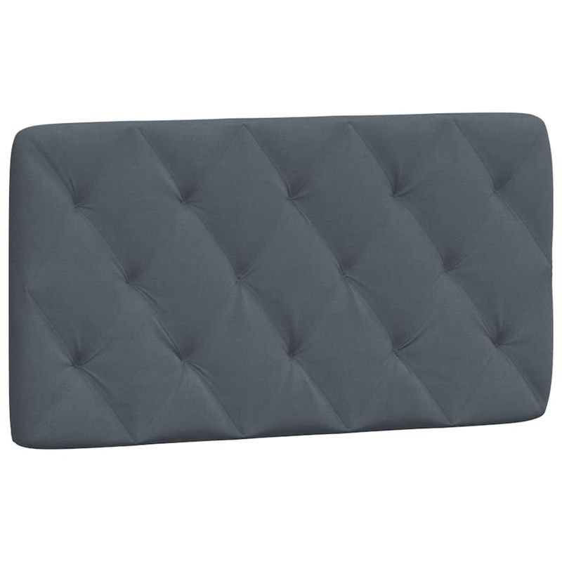 Casa si Gradina - Mobilier - Paturi si accesorii - Paturi - Cadru de pat cu tablie, gri inchis, 100x200 cm, catifea - Infinity.ro