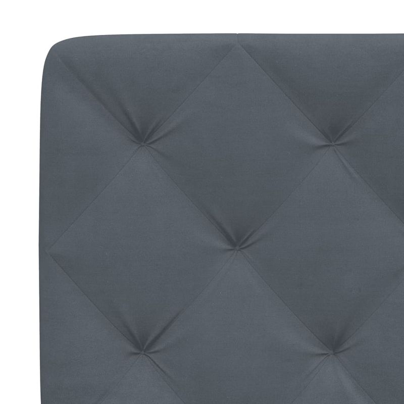 Casa si Gradina - Mobilier - Paturi si accesorii - Paturi - Cadru de pat cu tablie, gri inchis, 100x200 cm, catifea - Infinity.ro