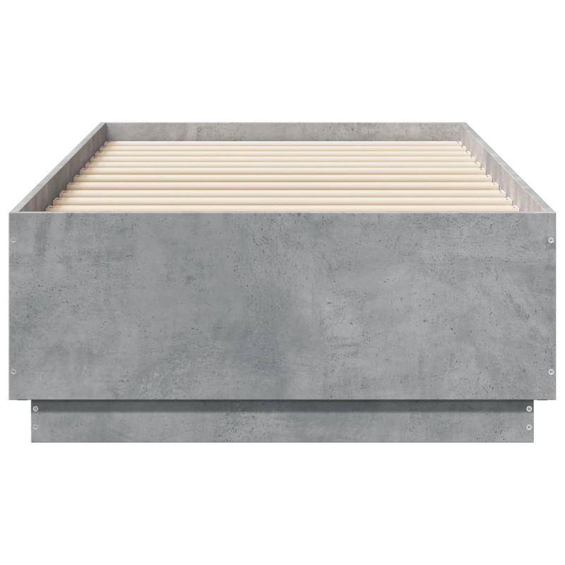 Casa si Gradina - Mobilier - Paturi si accesorii - Paturi - Cadru de pat, gri beton, 75x190 cm, lemn prelucrat - Infinity.ro