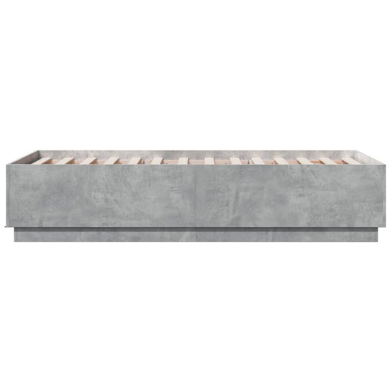 Casa si Gradina - Mobilier - Paturi si accesorii - Paturi - Cadru de pat, gri beton, 75x190 cm, lemn prelucrat - Infinity.ro
