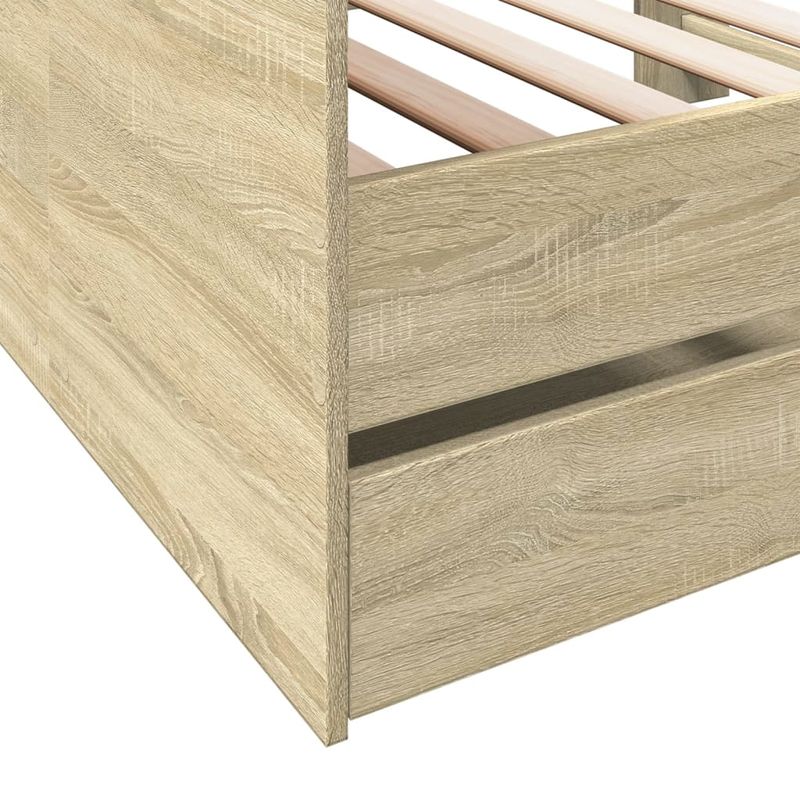 Casa si Gradina - Mobilier - Paturi si accesorii - Paturi - Cadru pat cu sertare, stejar sonoma, 90x200 cm, lemn prelucrat - Infinity.ro
