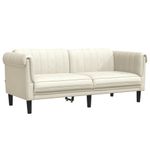 Casa si Gradina - Mobilier - Canapele si coltare - Canapele - Canapea cu 2 locuri, crem, catifea - Infinity.ro