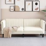 Casa si Gradina - Mobilier - Canapele si coltare - Canapele - Canapea cu 2 locuri, crem, catifea - Infinity.ro