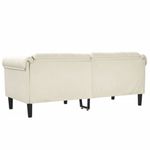 Casa si Gradina - Mobilier - Canapele si coltare - Canapele - Canapea cu 2 locuri, crem, catifea - Infinity.ro