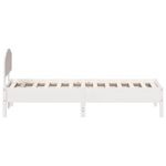 Casa si Gradina - Mobilier - Paturi si accesorii - Paturi - Cadru de pat cu tablie, alb, 75x190 cm, lemn masiv de pin - Infinity.ro