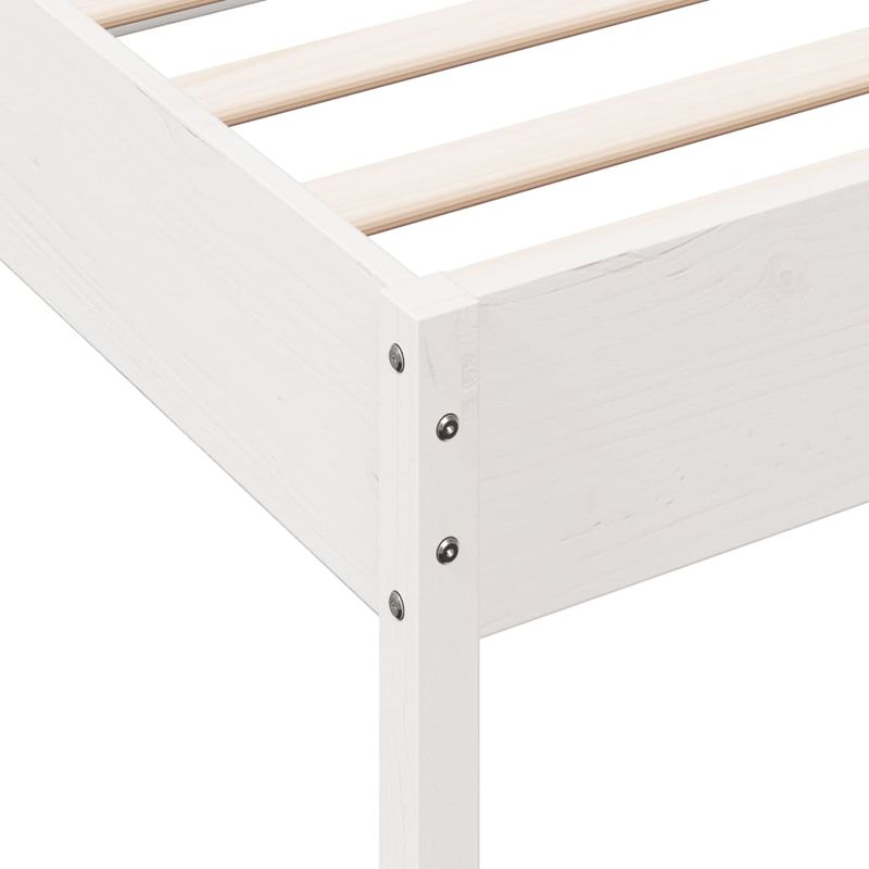 Casa si Gradina - Mobilier - Paturi si accesorii - Paturi - Cadru de pat cu tablie, alb, 75x190 cm, lemn masiv de pin - Infinity.ro