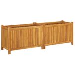 Casa si Gradina - Gradinarit si plante - Plante si ghivece - Ghivece si suporturi - Jardiniera de gradina cu captuseala 153x38,5x50 cm, lemn acacia - Infinity.ro