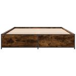 Casa si Gradina - Mobilier - Paturi si accesorii - Paturi - Cadru de pat, stejar afumat 135x190 cm lemn prelucrat si metal - Infinity.ro