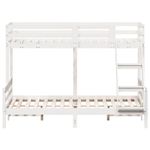 Casa si Gradina - Mobilier - Paturi si accesorii - Paturi - Pat supraetajat, 90x200/140x200 cm, alb, lemn masiv de pin - Infinity.ro