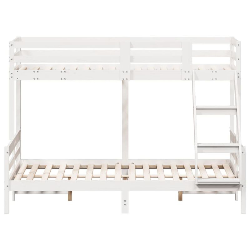 Casa si Gradina - Mobilier - Paturi si accesorii - Paturi - Pat supraetajat, 90x200/140x200 cm, alb, lemn masiv de pin - Infinity.ro