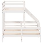 Casa si Gradina - Mobilier - Paturi si accesorii - Paturi - Pat supraetajat, 90x200/140x200 cm, alb, lemn masiv de pin - Infinity.ro