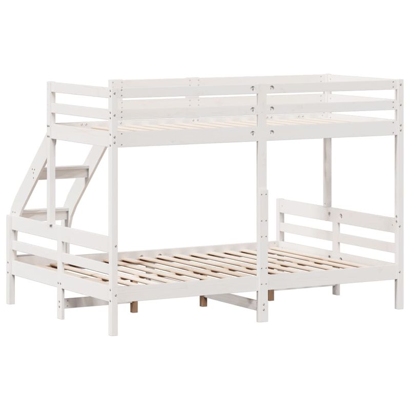 Casa si Gradina - Mobilier - Paturi si accesorii - Paturi - Pat supraetajat, 90x200/140x200 cm, alb, lemn masiv de pin - Infinity.ro