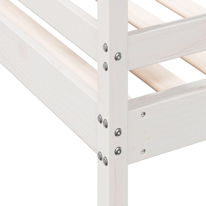 Casa si Gradina - Mobilier - Paturi si accesorii - Paturi - Pat supraetajat, 90x200/140x200 cm, alb, lemn masiv de pin - Infinity.ro