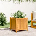 Casa si Gradina - Gradinarit si plante - Plante si ghivece - Ghivece si suporturi - Jardiniera de gradina cu captuseala, 50x50x50 cm, lemn acacia - Infinity.ro
