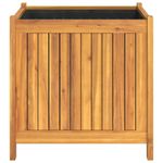 Casa si Gradina - Gradinarit si plante - Plante si ghivece - Ghivece si suporturi - Jardiniera de gradina cu captuseala, 50x50x50 cm, lemn acacia - Infinity.ro