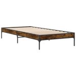 Casa si Gradina - Mobilier - Paturi si accesorii - Paturi - Cadru de pat, stejar fumuriu, 90x200cm, lemn prelucrat si metal - Infinity.ro