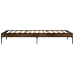 Casa si Gradina - Mobilier - Paturi si accesorii - Paturi - Cadru de pat, stejar fumuriu, 90x200cm, lemn prelucrat si metal - Infinity.ro
