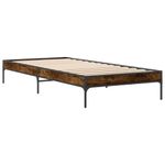Casa si Gradina - Mobilier - Paturi si accesorii - Paturi - Cadru de pat, stejar fumuriu, 90x200cm, lemn prelucrat si metal - Infinity.ro