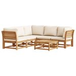 Casa si Gradina - Gradina si terasa - Mobilier exterior - Canapele si fotolii gradina - Set mobilier gradina cu perne, 6 piese, lemn masiv acacia - Infinity.ro