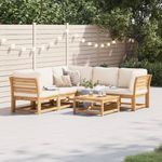 Casa si Gradina - Gradina si terasa - Mobilier exterior - Canapele si fotolii gradina - Set mobilier gradina cu perne, 6 piese, lemn masiv acacia - Infinity.ro