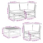 Casa si Gradina - Gradina si terasa - Mobilier exterior - Canapele si fotolii gradina - Set mobilier gradina cu perne, 6 piese, lemn masiv acacia - Infinity.ro