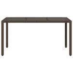 Casa si Gradina - Gradina si terasa - Mobilier exterior - Mese gradina - Masa de gradina cu blat din sticla maro 150x90x75 cm, poliratan - Infinity.ro