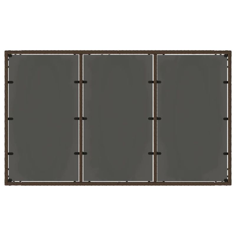 Casa si Gradina - Gradina si terasa - Mobilier exterior - Mese gradina - Masa de gradina cu blat din sticla maro 150x90x75 cm, poliratan - Infinity.ro
