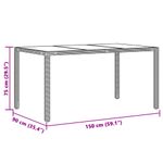 Casa si Gradina - Gradina si terasa - Mobilier exterior - Mese gradina - Masa de gradina cu blat din sticla maro 150x90x75 cm, poliratan - Infinity.ro