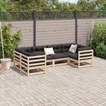 Casa si Gradina - Gradina si terasa - Mobilier exterior - Seturi mobila gradina - Set canapea de gradina, 6 piese, lemn masiv de pin - Infinity.ro