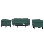 Casa si Gradina - Mobilier - Seturi de mobilier - Seturi living - Set de canapele, 3 piese, verde inchis, catifea - Infinity.ro