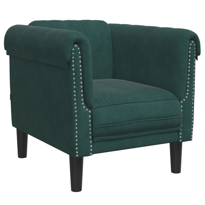 Casa si Gradina - Mobilier - Seturi de mobilier - Seturi living - Set de canapele, 3 piese, verde inchis, catifea - Infinity.ro