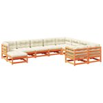 Casa si Gradina - Gradina si terasa - Mobilier exterior - Seturi mobila gradina - Set canapele gradina cu perne, 10 piese, maro lemn masiv de pin - Infinity.ro